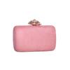 Small Square Evening Bag With Velvet Fabric And Cording Lining For Cocktail Parties