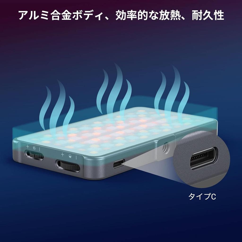 SmallRig P96L RGB Video Light, Portable LED Camera Light, CRI 96+ Dimmable 2500K-8000K, Rechargeable LED Digital 21 Effects, CRI 96+, OLED Display, Ph