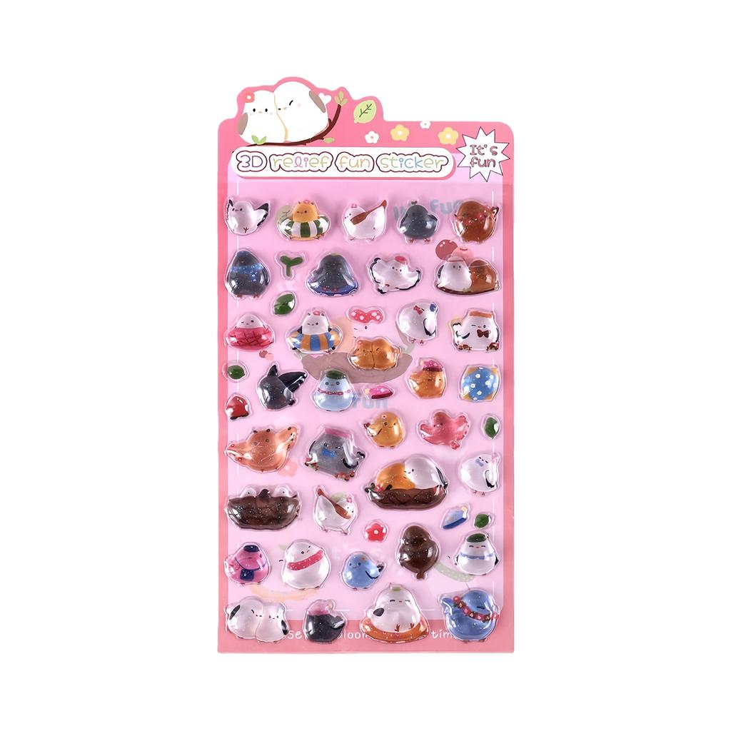 Cartoon Animal Sticker for Kid Craft Scrapbooking Journal Planner Phone Case Children Motivational Sticker for Rewarding