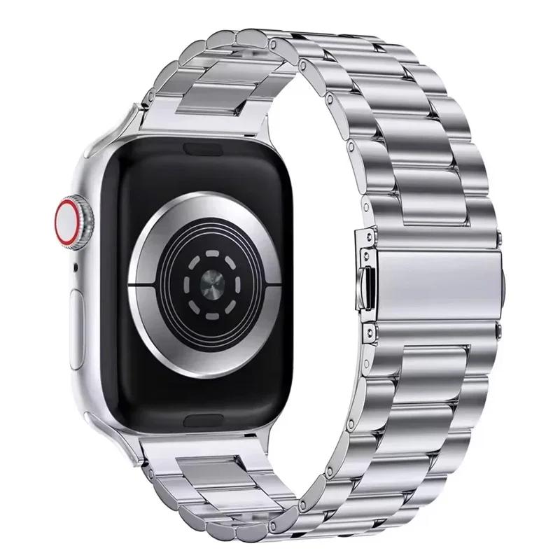 Stainless Steel Strap for Apple Watch Ultra 3/2 Band 46mm 49mm 40mm 44mm 42mm 41mm 45mm Bracelet IWatch Series 11 10 9 8 7 SE 6