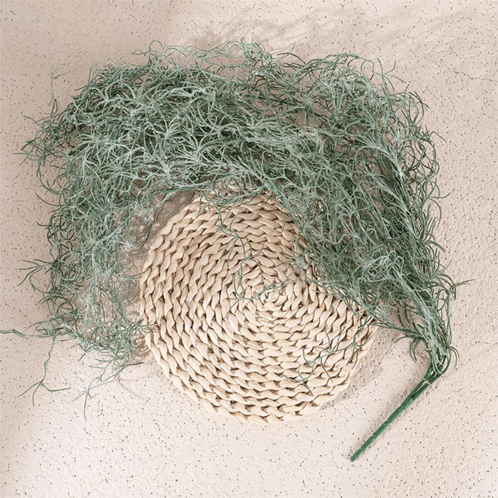 Wall Hanging Simulation Grass Vine Plastic Faux Long Grass Wall Ornament темно-зеленого