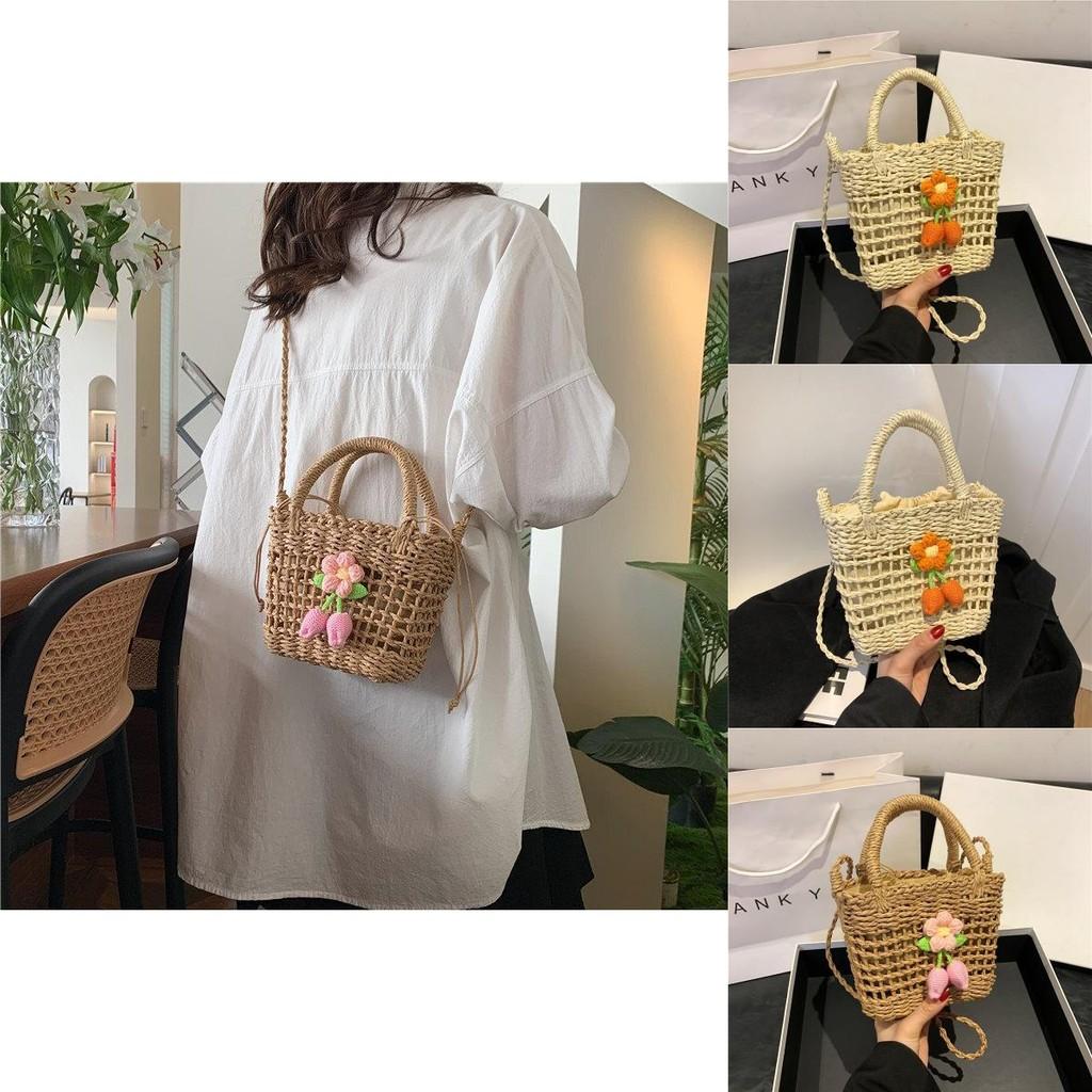 Adorable 2024 Mini Woven Straw Bag In Brown And Beige Ideal For Daily Outfits