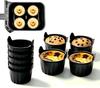 4 stuks Airfryer Bakvormpjes Premium Anti-aanbak Food-Grade Siliconen Vormbekers BPA-vrij Herbruikbare Airfryer Accessoires Airfryer Eivormpjes voor Eieren,