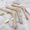 Korean Style Fashion Wooden Hanger Shops Integrated 2-in-1 Set for Men's Lady Clothes Support Rack Pants Underware Clip Storage
