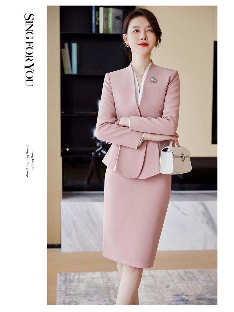 Luxury Women's Professional Suit Set for Beauty Salons, Jewelry Stores, and Medical Receptionists