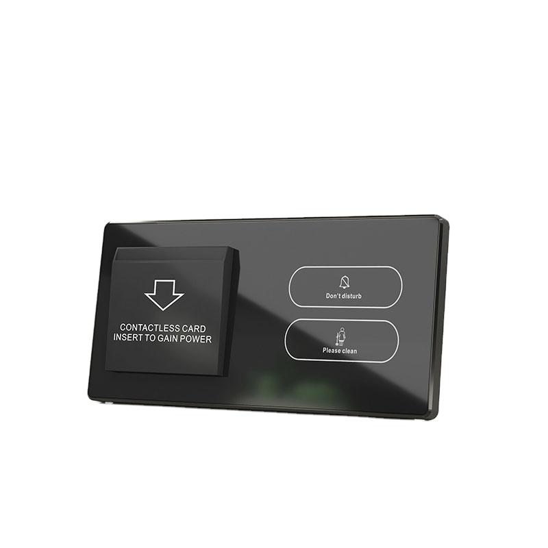 Hotel Touch Switch Glass Panel DND MUR Doorbell Dry Contact 12V Smart Wall Light Switch Single Pole IP66 for 110V/220V EU/UK