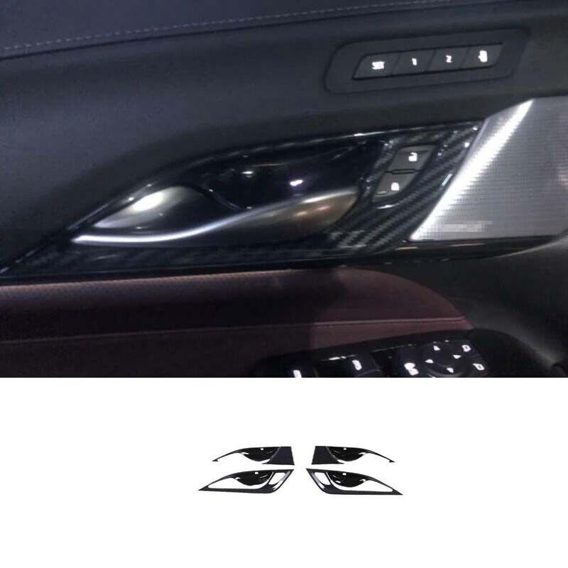 Inner Door For Cadillac CT4-V CT4 20-2023 Cover Trim Carbon Fiber Handle Bowl