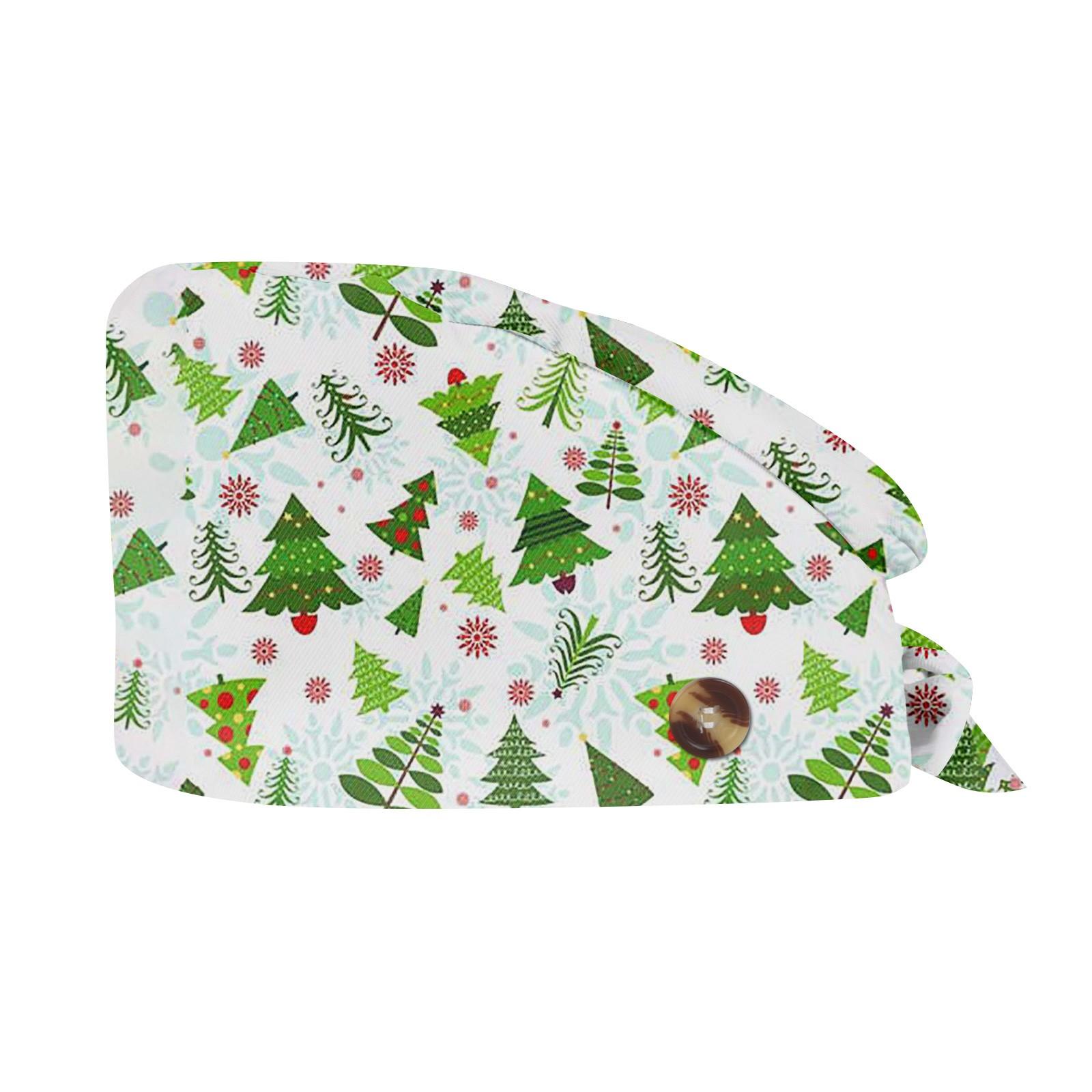 

Модная рождественская рабочая шапка с принтом Повседневная стираемая шапка-мешок Кепка One Size