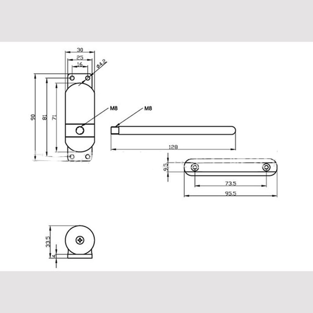 Amortizor automat de ușă Metal Mini Zgomot redus Ascuns cu arc pentru reședință Alb