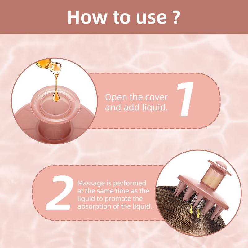 1Pcs Scalp Massage Hand Brush With Shampoo Dispenser Soft Silicone Hair Brush Multifunctional Scalp Exfoliation Brush