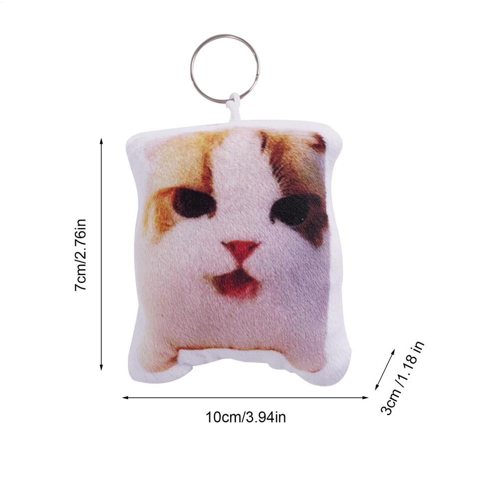 Cute Kitten Keychain with Sound Cat Keychain Adorable Backpack Keyring Pendant Cat Keychain Pendant doll keychain Ornaments