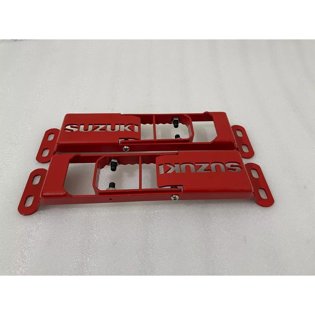 Suzuki Samurai Sierra Door Hinge Step Foot Peg Metal Foldable 2 Set Red & Black