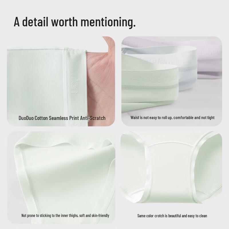 Duoduomian High Waist Cotton Antibacterial Women's Underwear