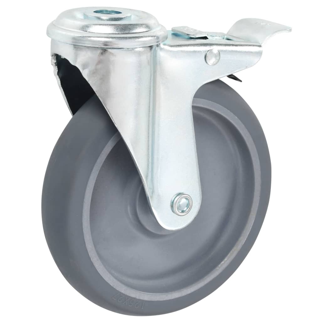 Vidaxl Kółka Skrętne Z Otworem Na Śrubę, 4 Szt., 125 Mm