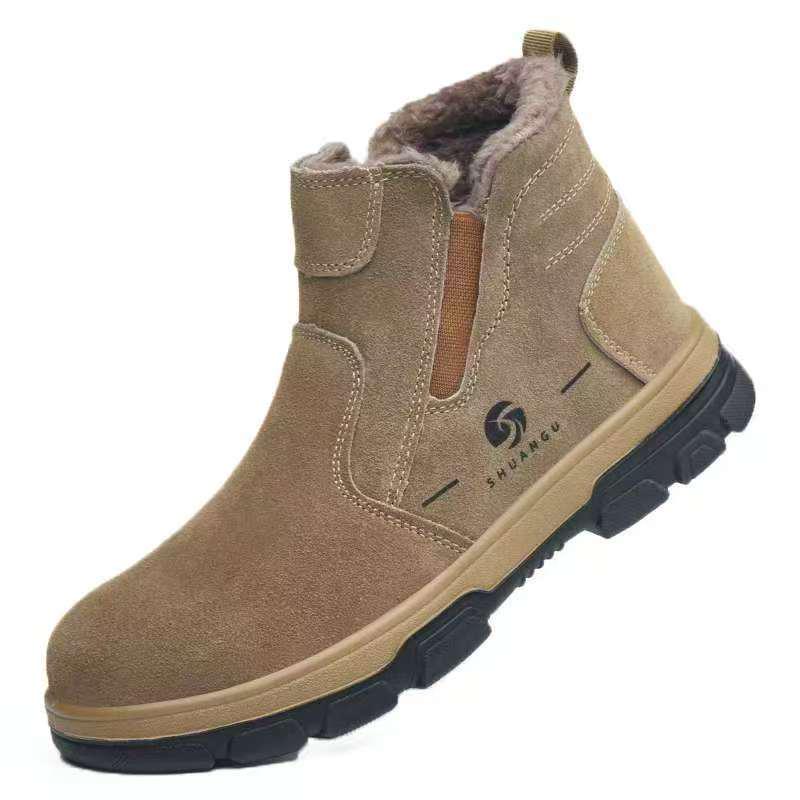 Мужские зимние высокие рабочие ботинки с подкладкой из велюра - Изолированные сварочные ботинки с защитой от ожогов Model 863 Cotton Size 36 2590₽