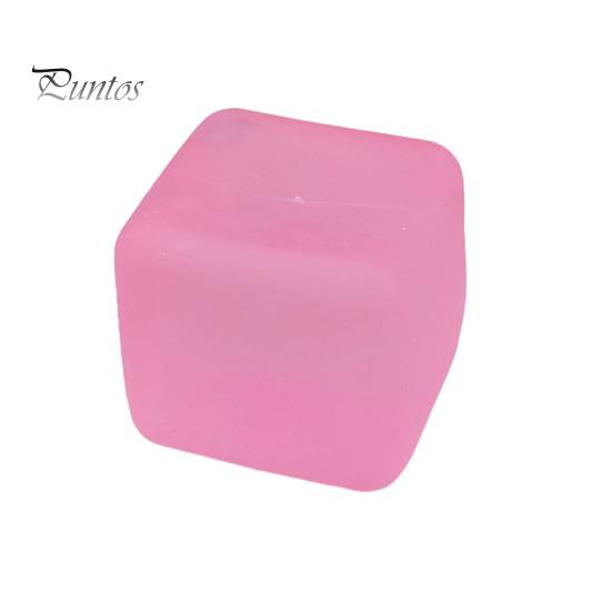 Hand Exercise Ball Anxiety Relief Stress Cube Toy, Clear Frosted Squeeze Toy Snowflake Glitter Ice Sensory for Students Workers Tool