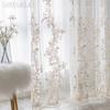 1PC LOZUJOJU European Style French Luxury Embroidered Sheer Curtain Princess Style White Tulle for Living Room Bedroom and Balcony Window Home Decor