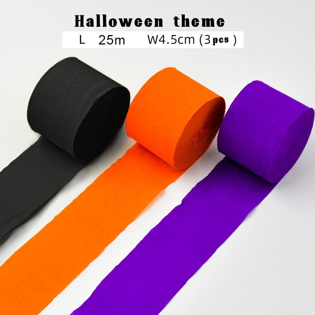 Rainbow 3Pcs/Set Crepe Paper Streamers For Wedding Birthday Party Backdrop Decoration Vibrant Multi-Colored Paper Crepe Garland Ribbon Decor