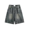 Vintage Baggy Jeansshorts Damen Gewaschen Weites Bein Caprihosen Lässige Barrel Jeans Denimshorts Herren Übergröße