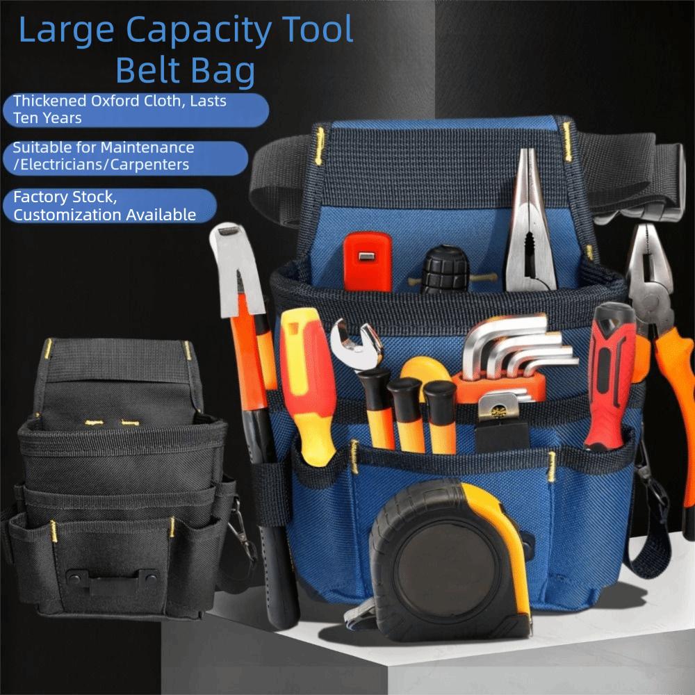 Adjustable Waist Belt Garden Tool Belt Multi-functional Oxford Cloth Tool Bag Durable Material Multi-pockets Waist Tool Bag