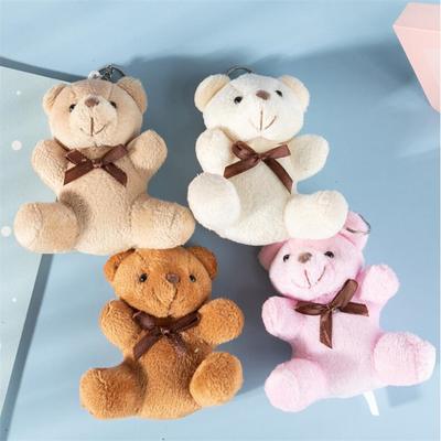 Brinquedos de Pelúcia Urso Gravata Borboleta Pequeno Pingente Mini Ursinhos de Pelúcia Macios Fofos Brinquedo Presentes para Atividade de Casamento Boneca para Crianças 10CM