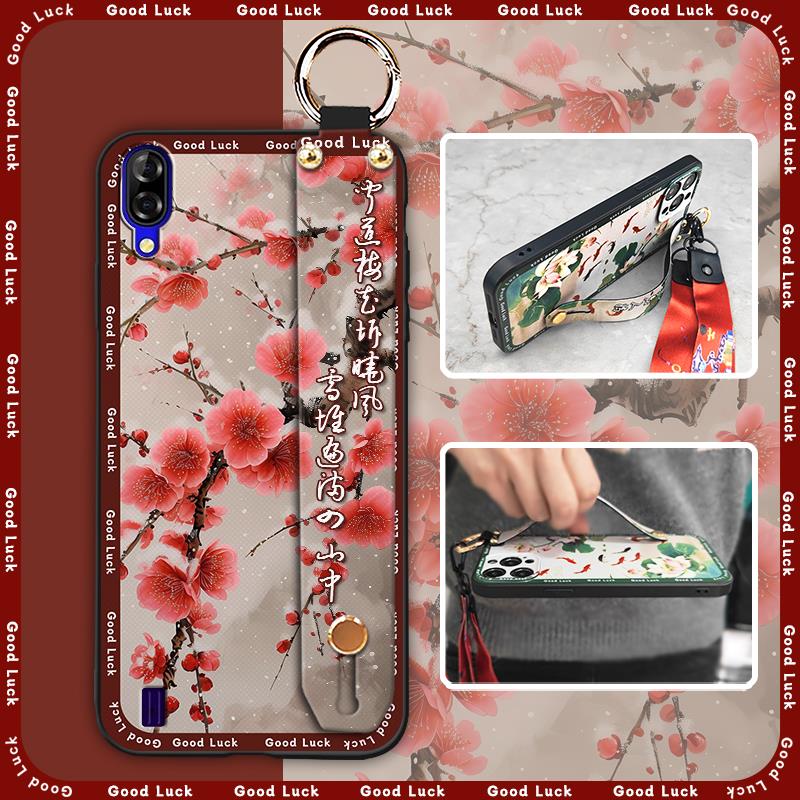 Kickstand Chinese Style Phone Case For Blackview A60 Shockproof Durable Silicone Ring Back Cover Fashion Waterproof