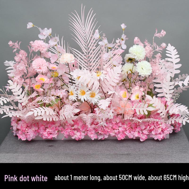 Large Silk Eucalyptus Flower Runner for Wedding Table Decoration