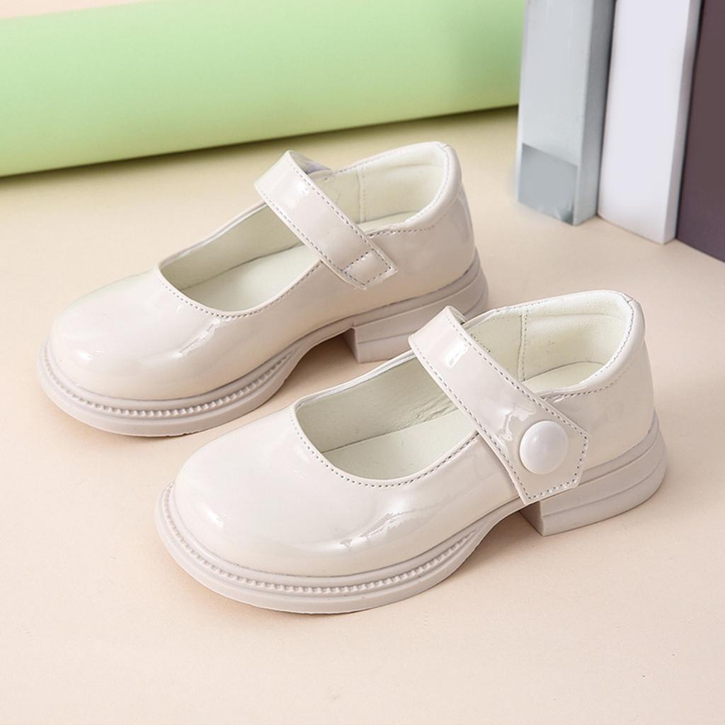 Girls Mary Jane Shoes Patent Leather School Dress Shoes Adjustable Strap Comfortable Fit Durable Sole Suitable for Children