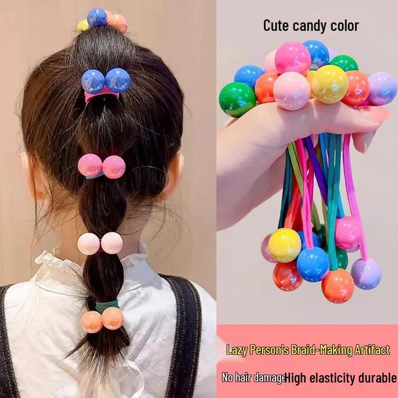 Newcomer Exclusive: Candy Round Double Ball Hair Tie for High Ponytails