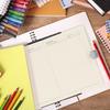 Locked Notebook Ribbon Bookmark Waterproof Cover Lined Notebook with Password Lock for Office School Gray