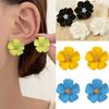 Camellia Flowers Stud Earrings for Women Fashion Temperament Fairycore Earring Party Wedding Jewelry Wholesale