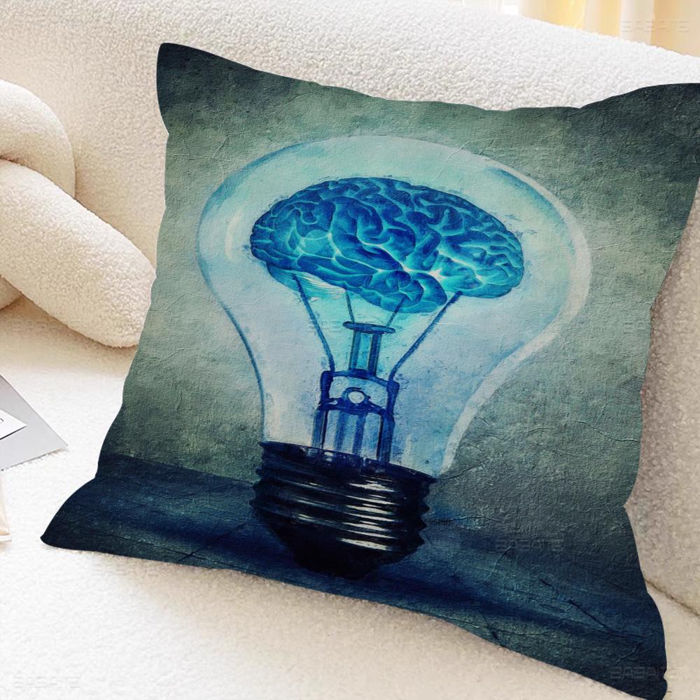 Brain Abstract Art Painting Cushion Cover Pillow Cover Decor Pillowcase Printed Cushion Case For Couch
