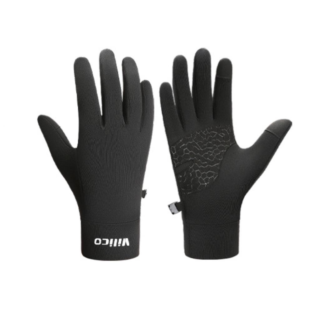 

Windproof Winter Cycling Gloves Keep Warm Sports Riding Ski Gloves Outdoor S/M чёрный