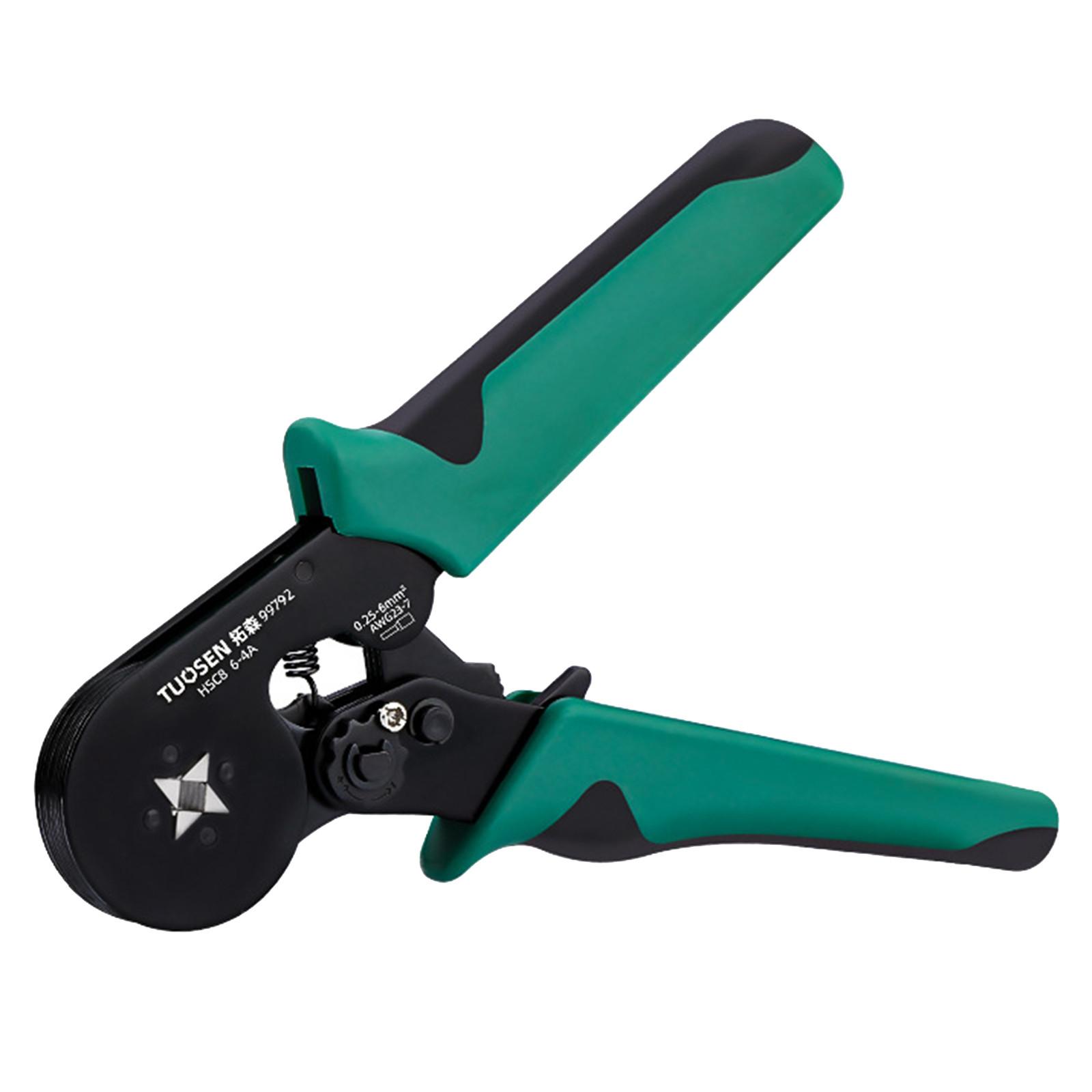 

TUOSEN Wire Crimping Tool HSC8 6-4A Tubular Terminal Crimper Crimping Pliers for Electrical Wire Terminals 10pcs Per Box 60pcs Per Carton чёрный
