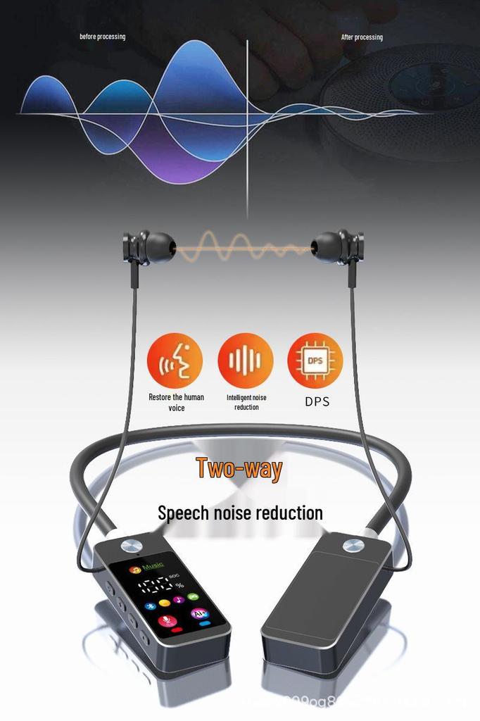 2026 S11 Wireless Neckband Earphones with Voice Changer & Bluetooth for Sports and Singing