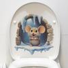 Creative Hamster Break-the-Wall Removable Self-Adhesive Decorative Sticker