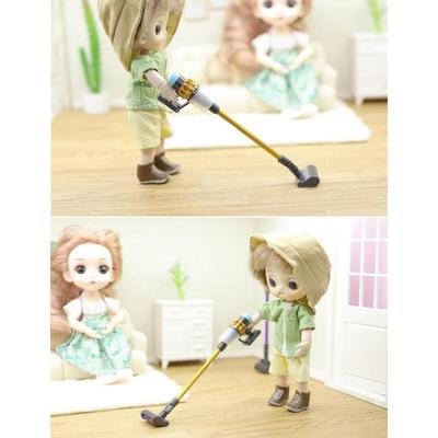 1Pcs Doll Decor Accessories Miniature Dollhouse Simulation Wireless Handheld Vacuum Cleaner Model Toys