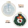 Accessories Xmas Patterns DIY Merry Christmas Cross Stitch Kit Embroidery Hoop Christmas Embroidery