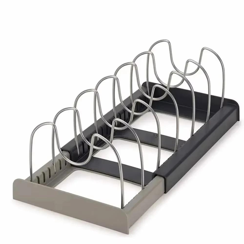 Teleskopiskt och justerbart förvaringsställ Kök Gryt- och köksredskapsförvaringsställ Hemorganisering Skåp