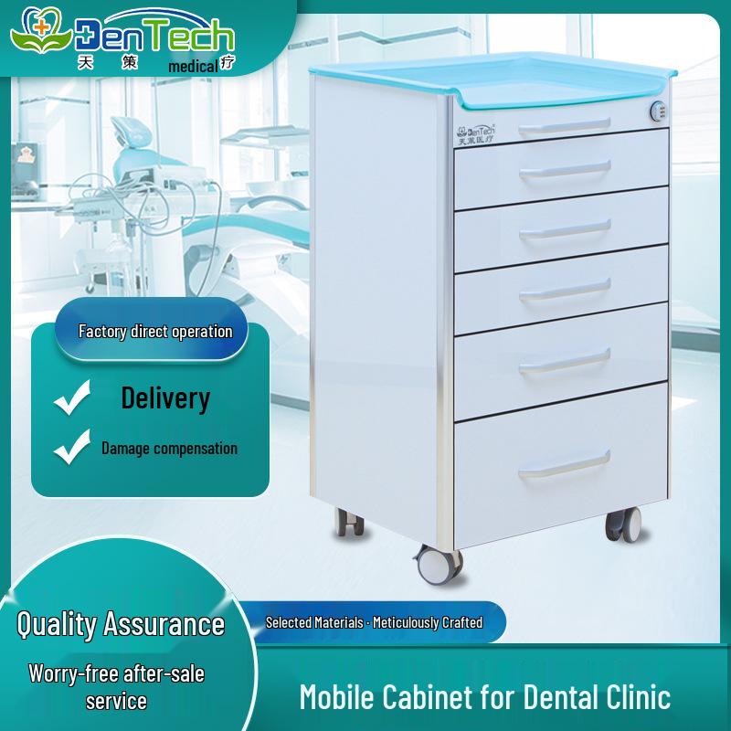 Stainless Steel Mobile Dental and Salon Trolley Cabinet No