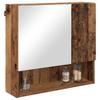 Mirror Cabinet with Door Rustic Wood Look 59 x 17 x 55 cm Engineered Wood