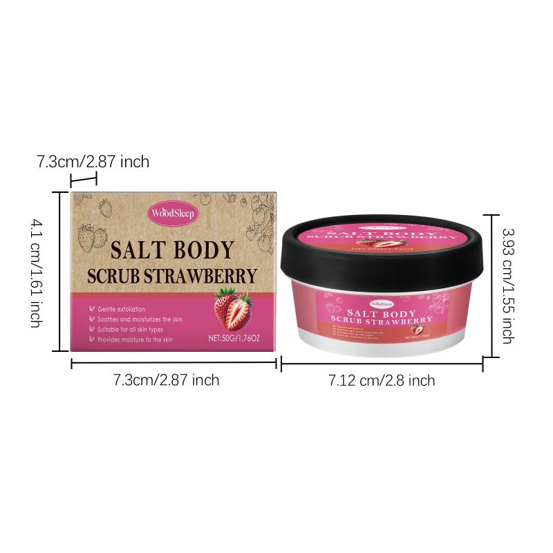 Skin Enhancing Body Scrub with Strawberry Aroma Deep Moisturizing Exfoliator Firms Nourishes for Youthful Shower Care