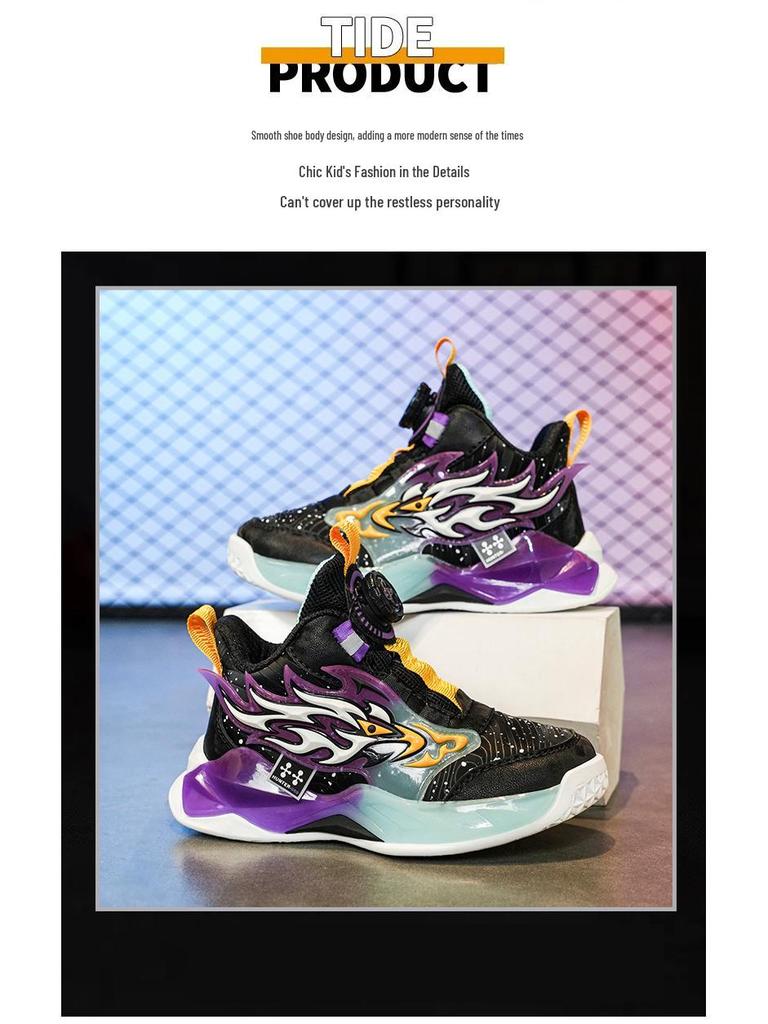 2025 Boys' Basketball Shoes: Non-slip, Autumn/Winter Style, Perfect for Training & Running, for Kids & Students.