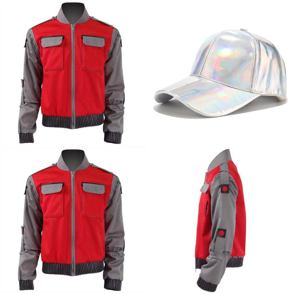 Chaqueta Mardi de Alta Calidad Regreso al Futuro Disfraz Cosplay para Adultos