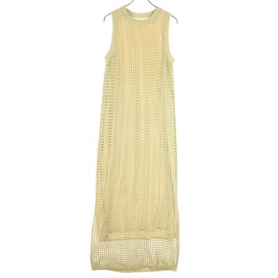 TODAYFUL No Sleeve Mesh Knit Long Dress 38 Beige Women Used