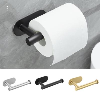 Porte-rouleau de papier toilette adhésif, organisateur mural, support de rangement, cuisine salle de bains, distributeur de serviettes en papier sans perceuse, en acier inoxydable