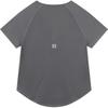 DECATHLON Soft Crew Neck Solid Quick Dry Short Sleeve Ralan Sleeve T-Shirt Women's Dark Anthracite Grey