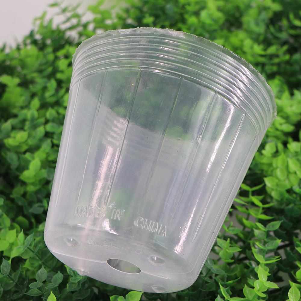 Reusable Orchid 10PCS  Transparency  Nursery Pot Plants Grow Nutrition Cups for Garden Flower Transplanting Propagation  Contain