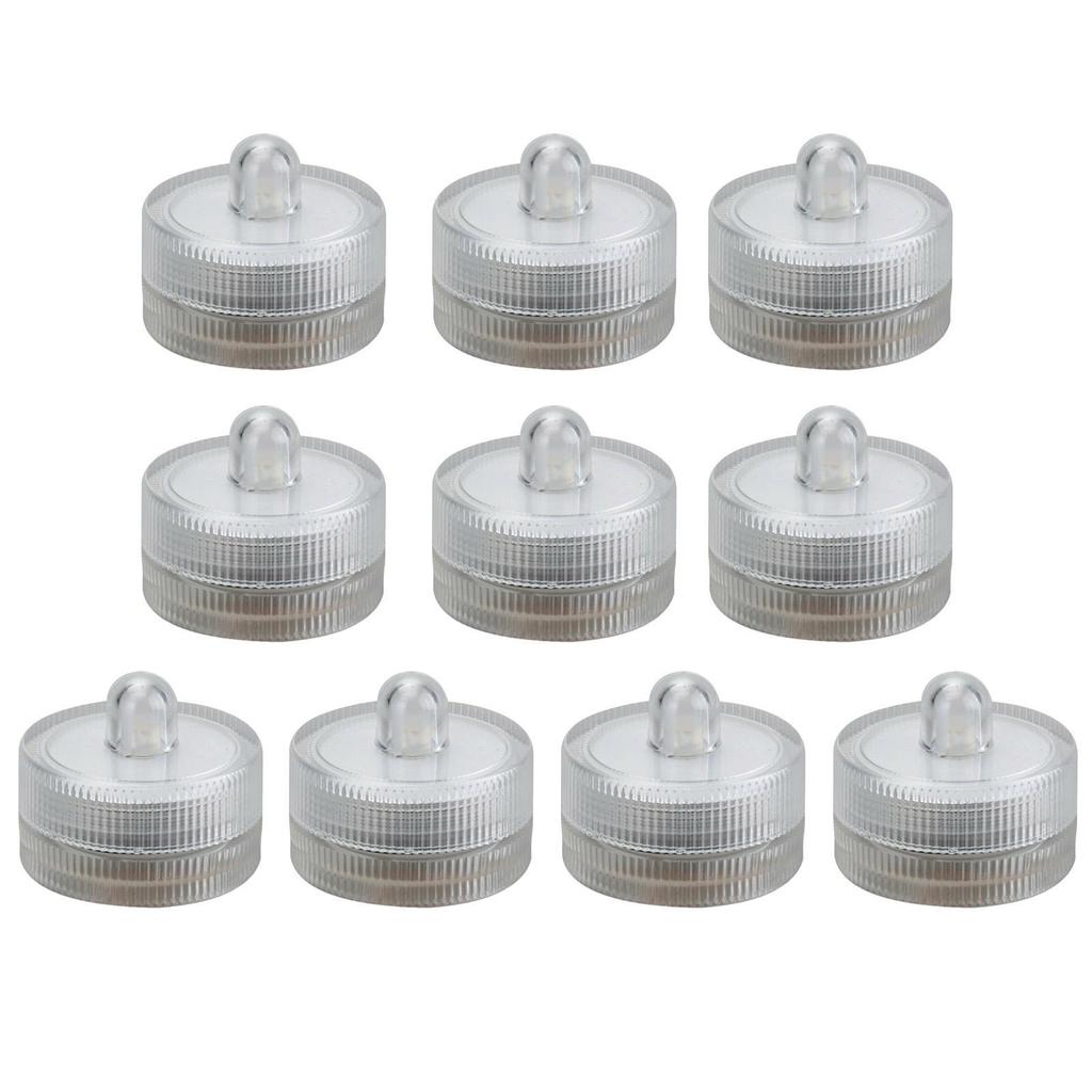 10Pc Submersible Light Flameless Candles Waterproof Wedding Party