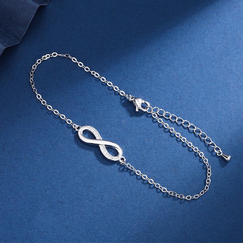 

Infinite Loop 8 Shape Bracelet for Women Light Luxury Zirconium Charm Versatile Fashion Jewelry